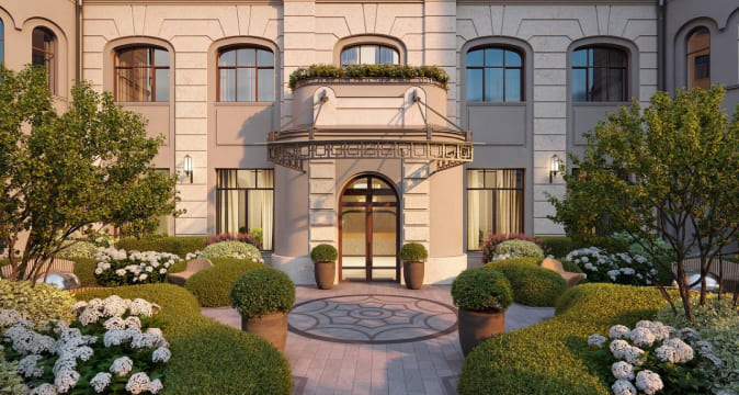 Фотография фасада клубного дома